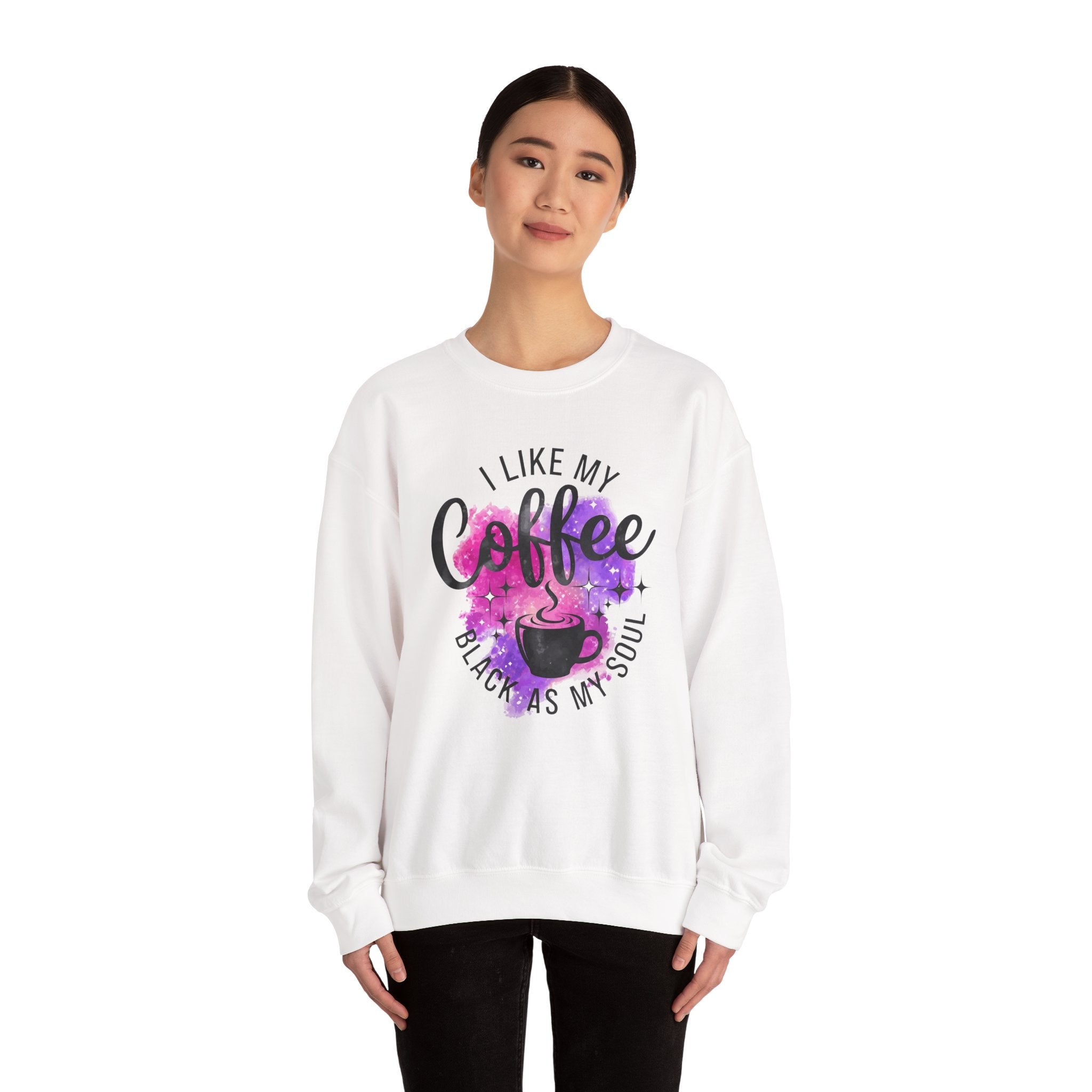 Coffee Sweatshirt — "I Like My Coffee Black as My Soul" Crewneck