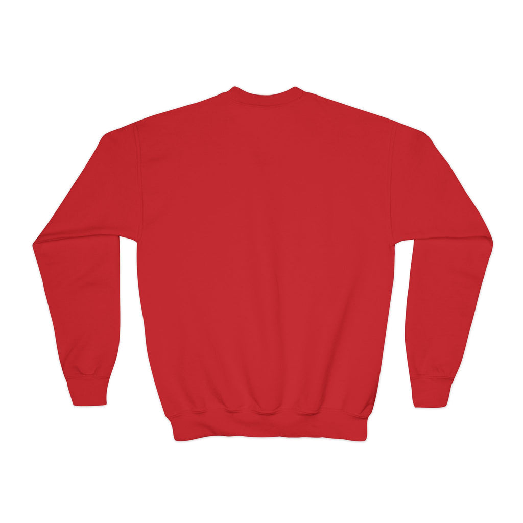 Youth Crewneck Sweatshirt – Tractor with Colorful Puzzle Pieces Kids Pullover (Autism Awareness)