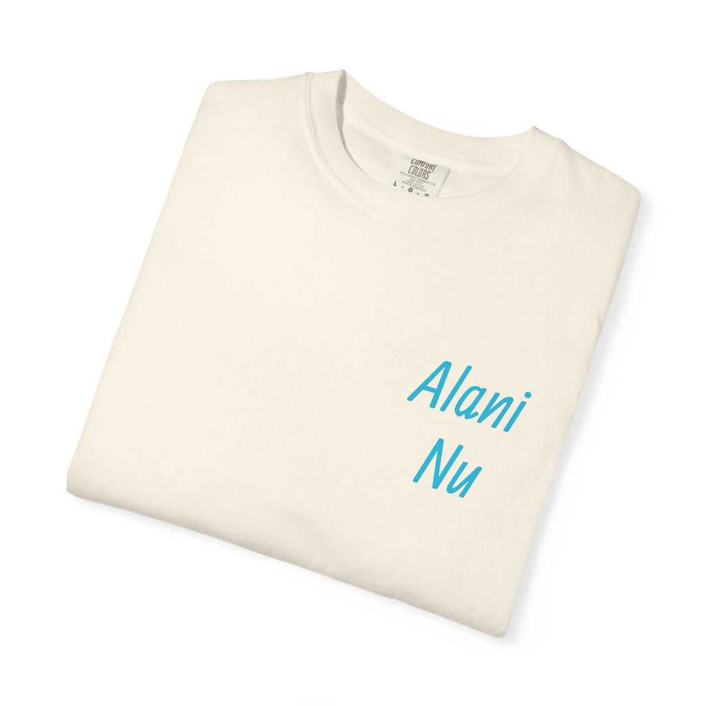 Good Vibes Graphic T-Shirt — 'Alani Nu' Chest Text, Pink Disco Back Design