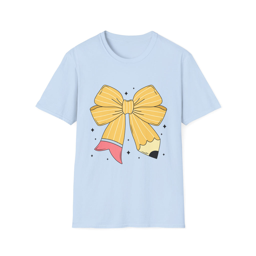 Pencil Bow T-Shirt — Cute School Teacher Gift Tee