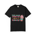 Mom Coffee T-Shirt — "This Mom Runs on Caffeine & Chaos" Cute Graphic Tee