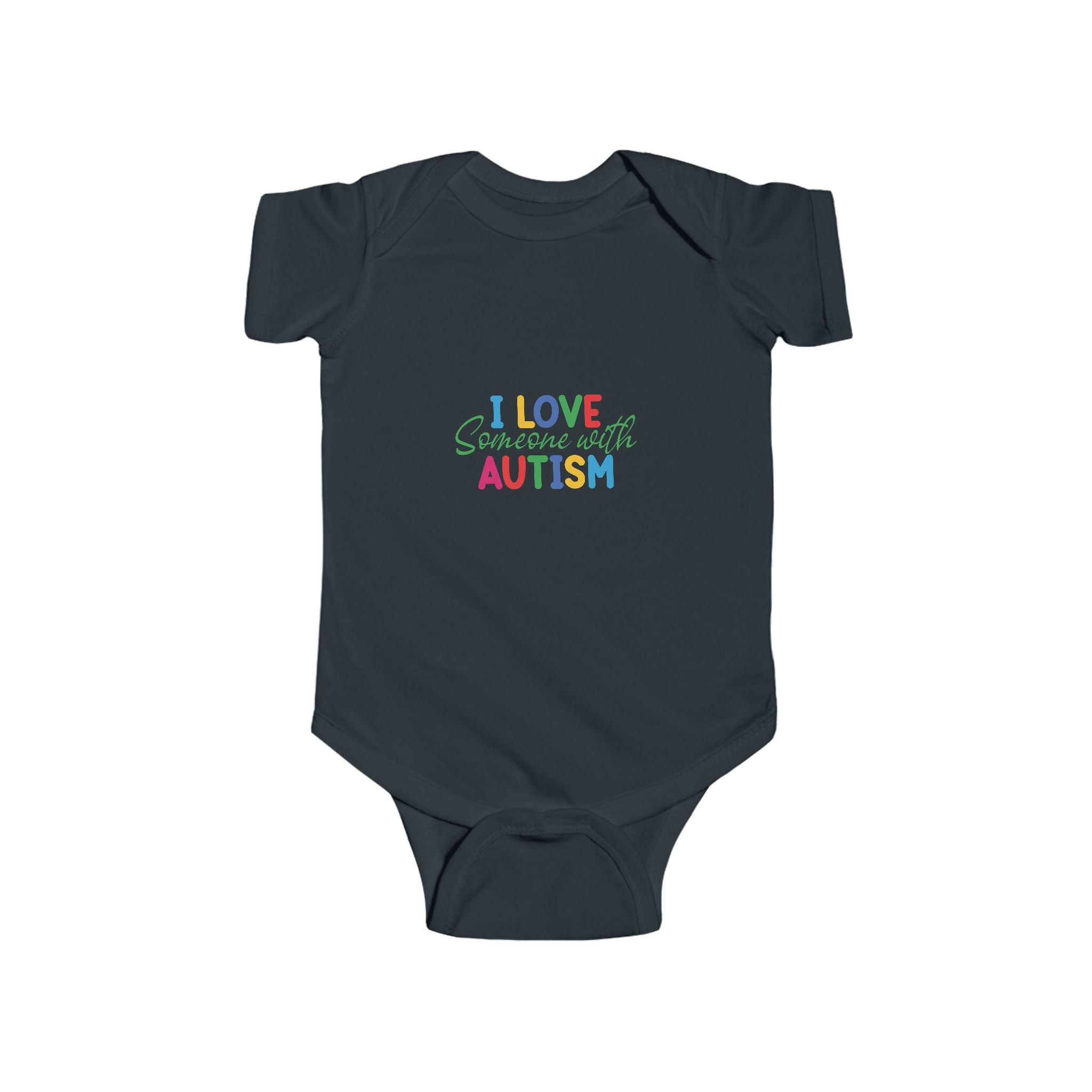 Autism Awareness Baby Bodysuit - "I Love Someone With Autism" Colorful Infant Onesie