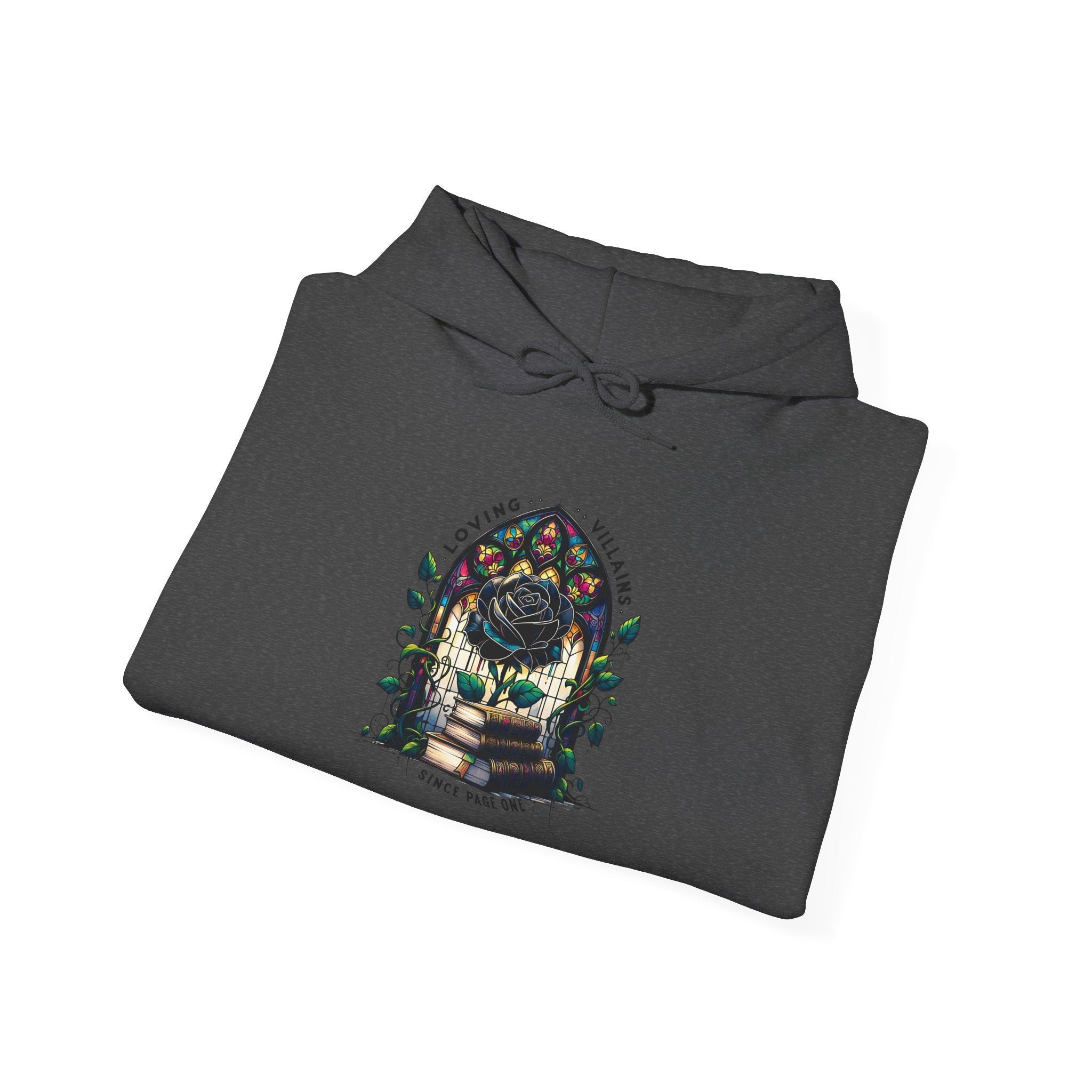 Hoodie — 'Eat the Rich' Gothic Garden Stained-Glass Hoodie