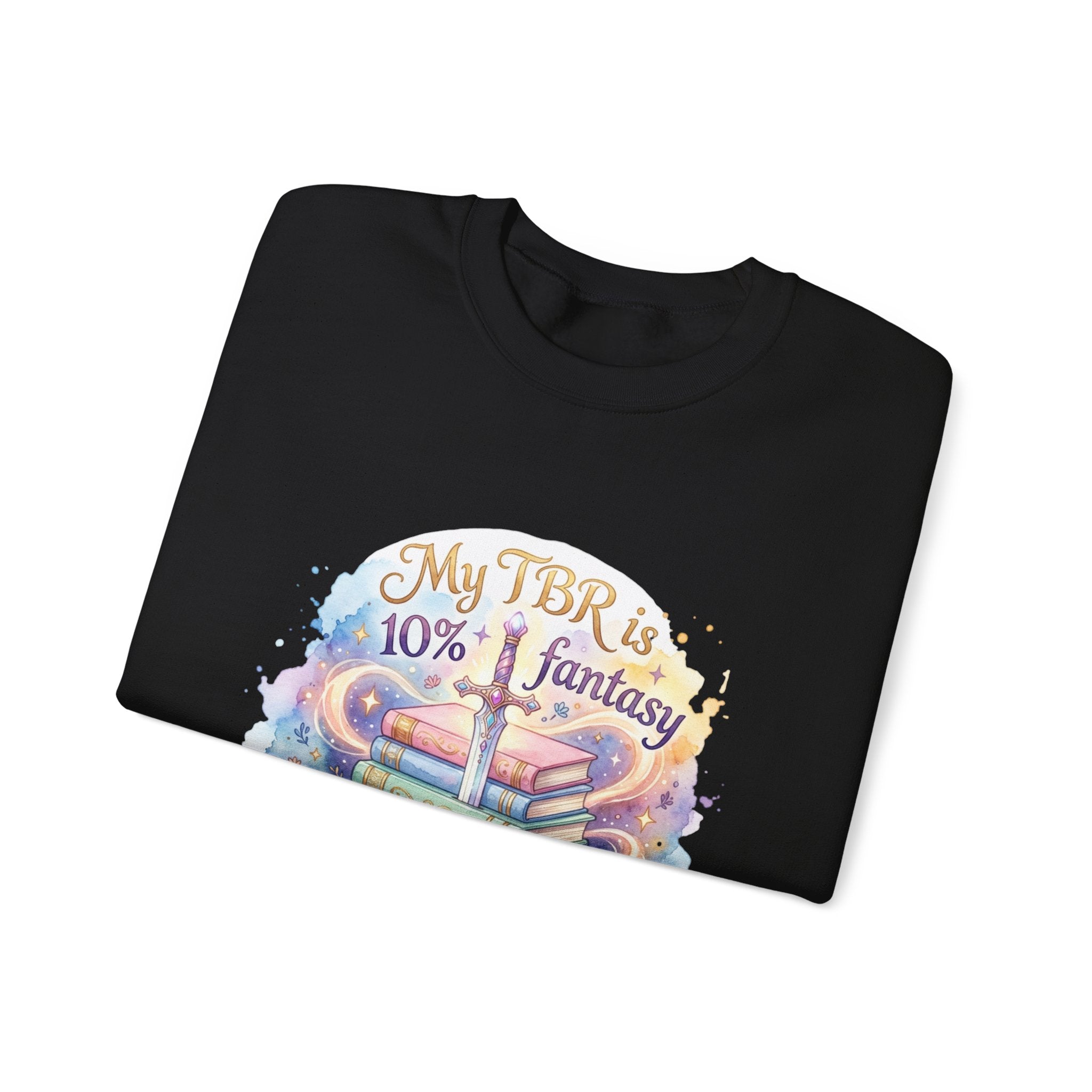 Sweatshirt — "My TBR is 10% Fantasy, 90% Filth" Cozy Reading Crewneck