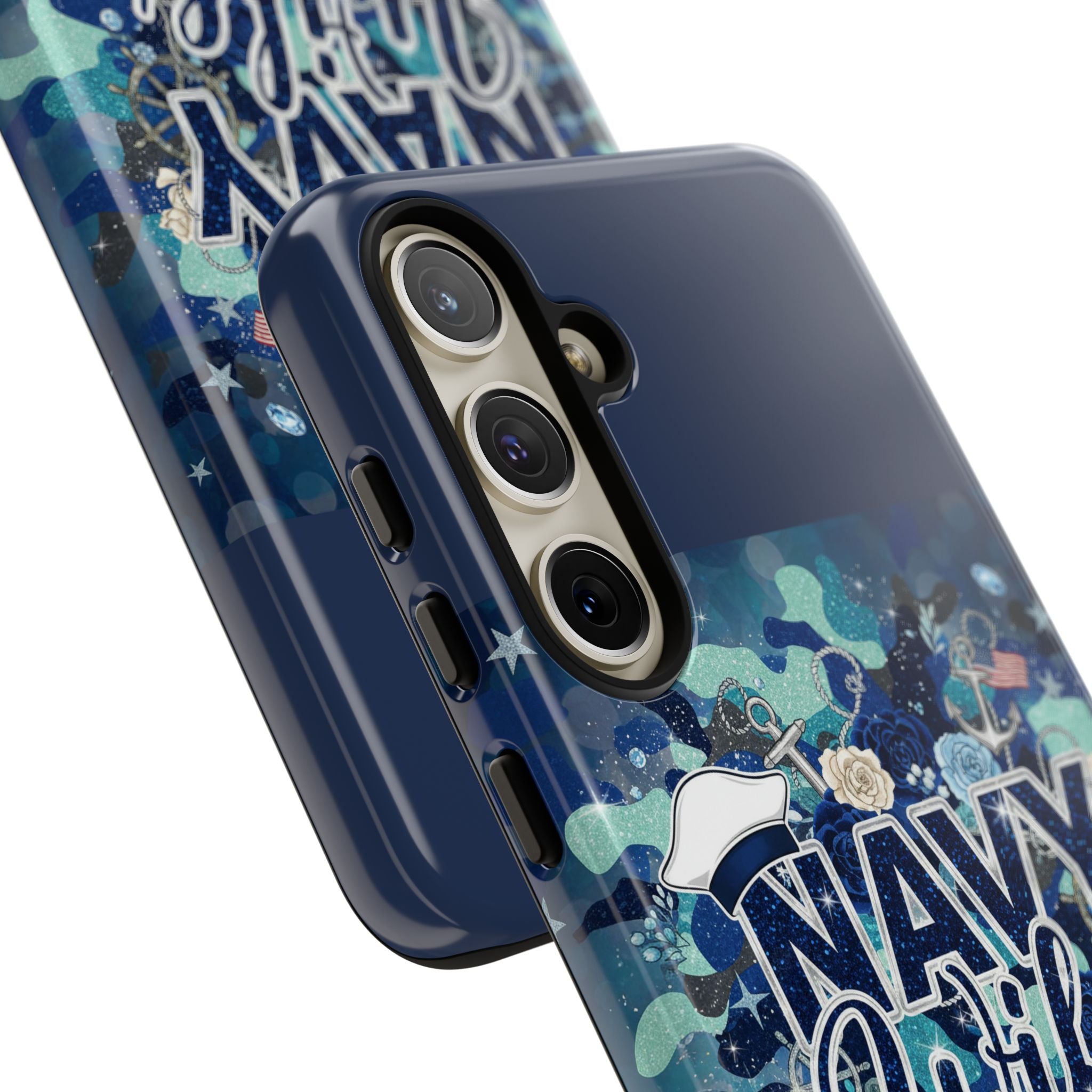 Navy Wife Tough Phone Case — Camouflage Military Tribute Protective Cover