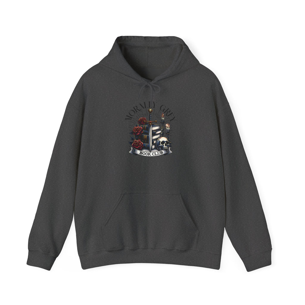 Horror Girl Graphic Hoodie – Gothic Roses & Vintage Candle Illustration
