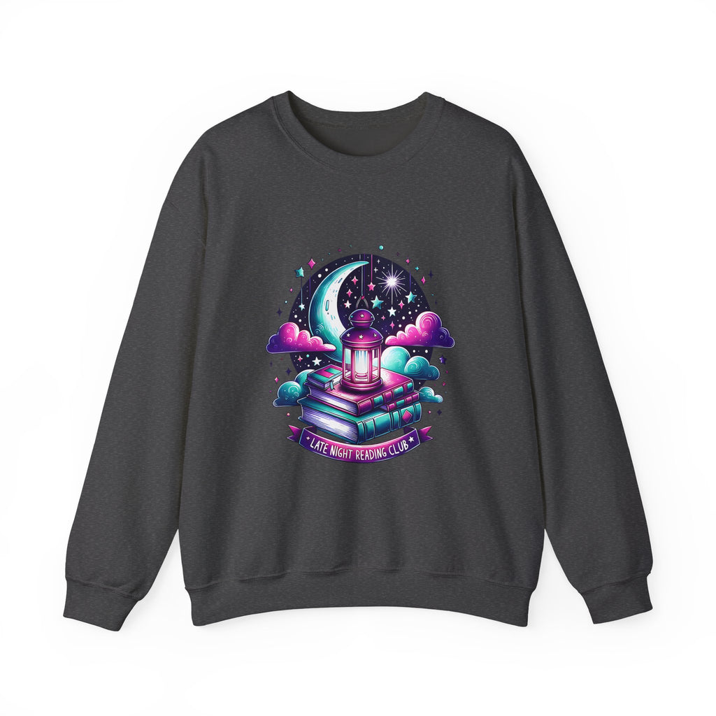 Mystical Reading Crewneck Sweatshirt — "Let Your Magic Bloom" Book & Lantern Design