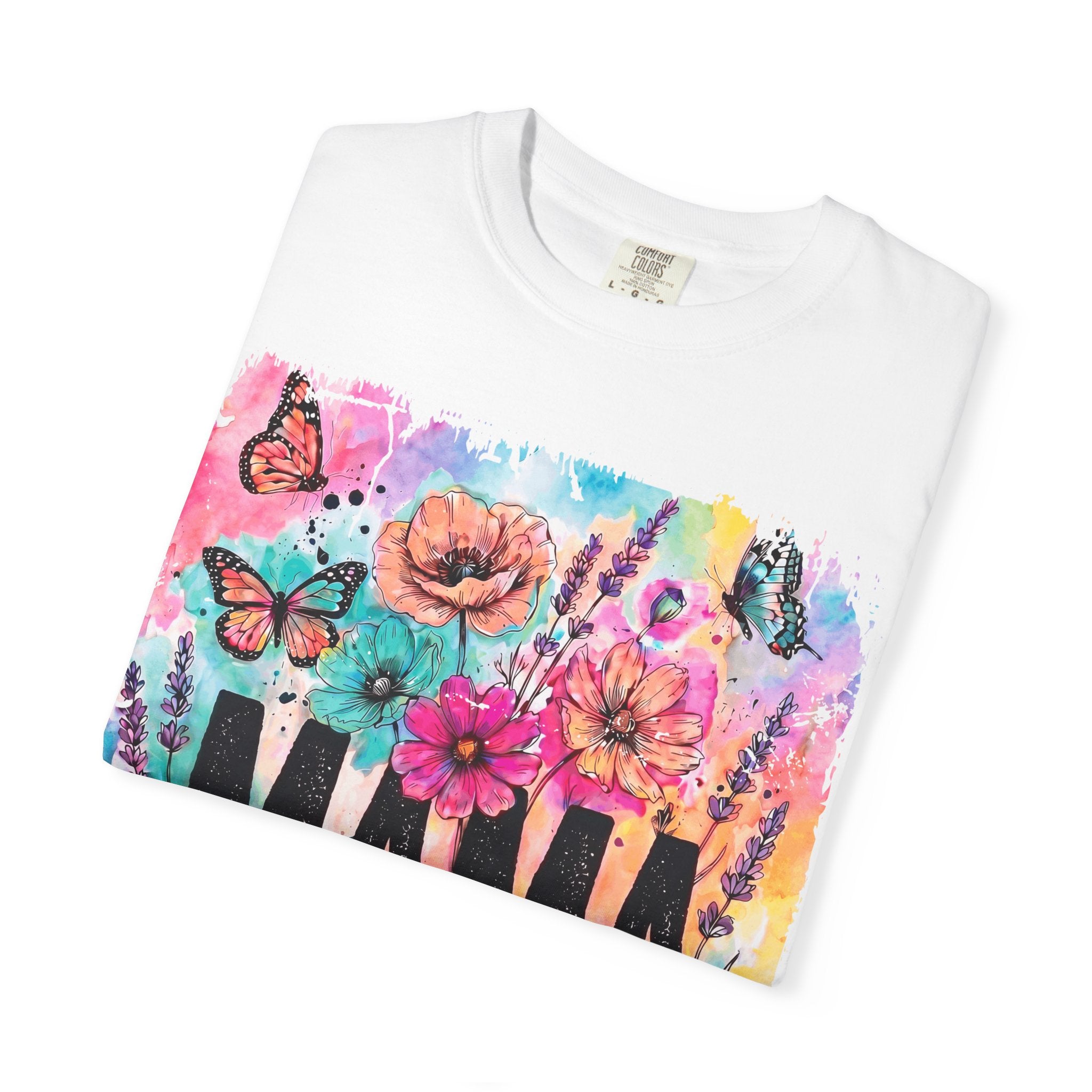 Mama Floral Tee — Colorful Butterflies & Flowers Mother's Day T-Shirt