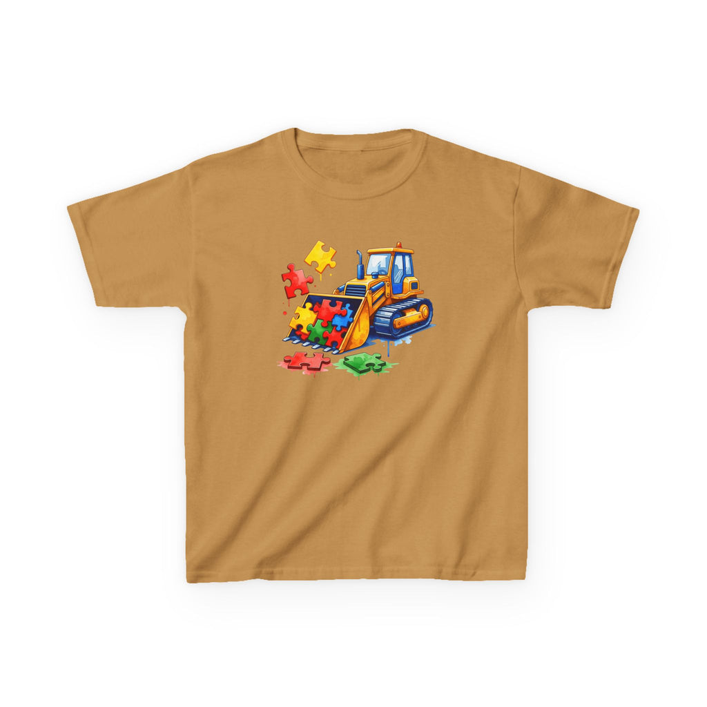 Kids Bulldozer Puzzle Tee — Construction Truck Shirt for Toddlers