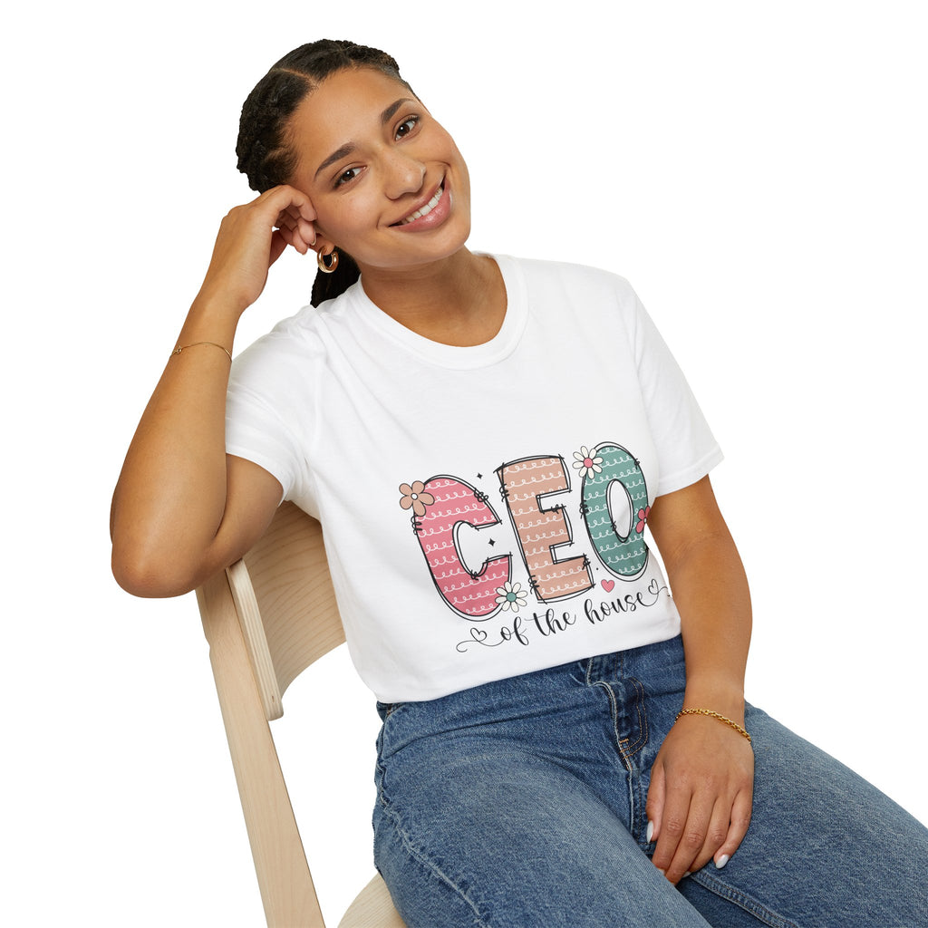 CEO of the House T-Shirt — Cute Pastel Mom/Wife Family Humor Tee