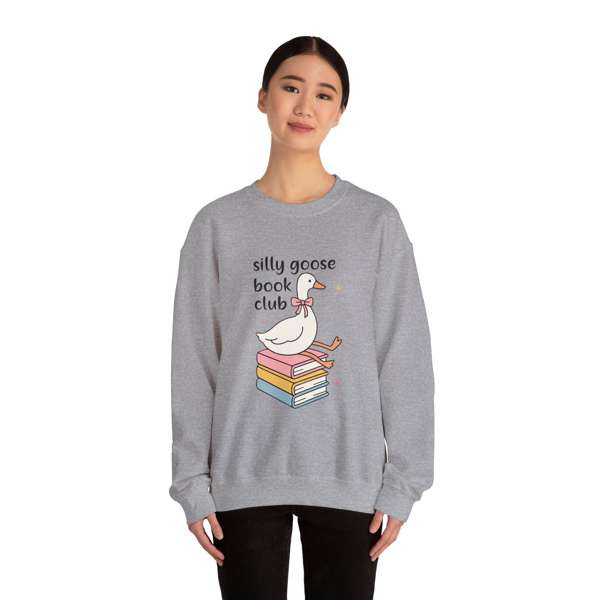 Silly Goose Book Club Sweatshirt — Cute Reading Crewneck