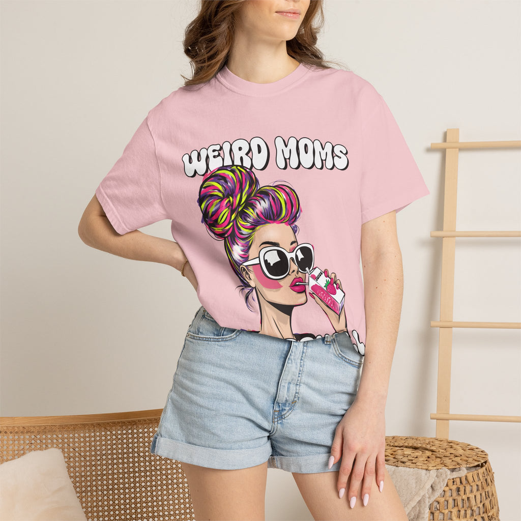 Weird Moms Homeschool Graphic T-Shirt — Retro Pop Art Mom Tee