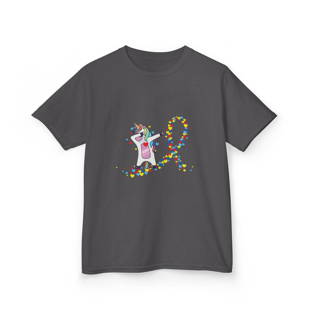 Kids Tee — Cute Unicorn Pouring Rainbow Confetti (Kids)