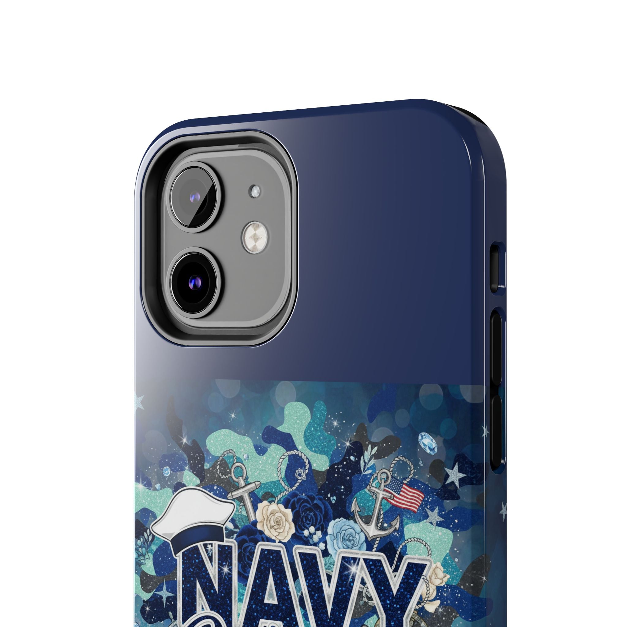 Navy Wife Tough Phone Case — Military Camouflage Protective Phone Cover, Perfect Gift for Navy Spouses
