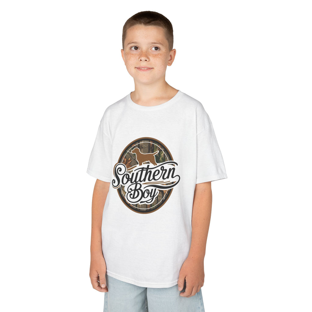 Kids "Southern Boy" Graphic Tee — Rustic Camouflage Horse Design