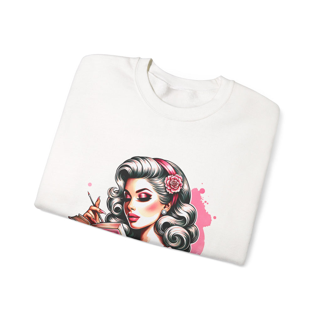 Reader Girl Sweatshirt — "Just One More Chapter" Cozy Graphic Crewneck