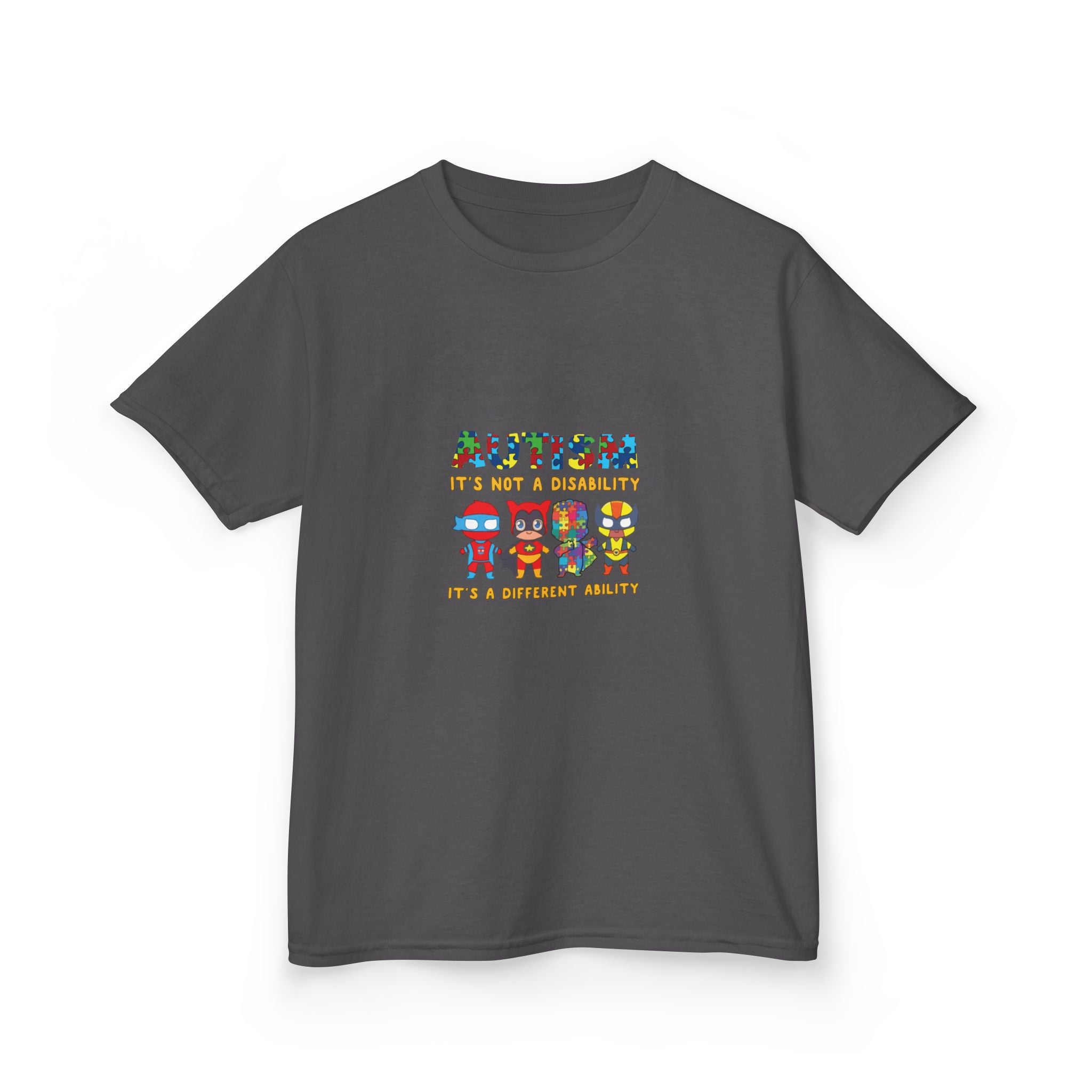 Autism It's Not A Disability Kids T-Shirt — Colorful Neurodiversity Awareness Tee