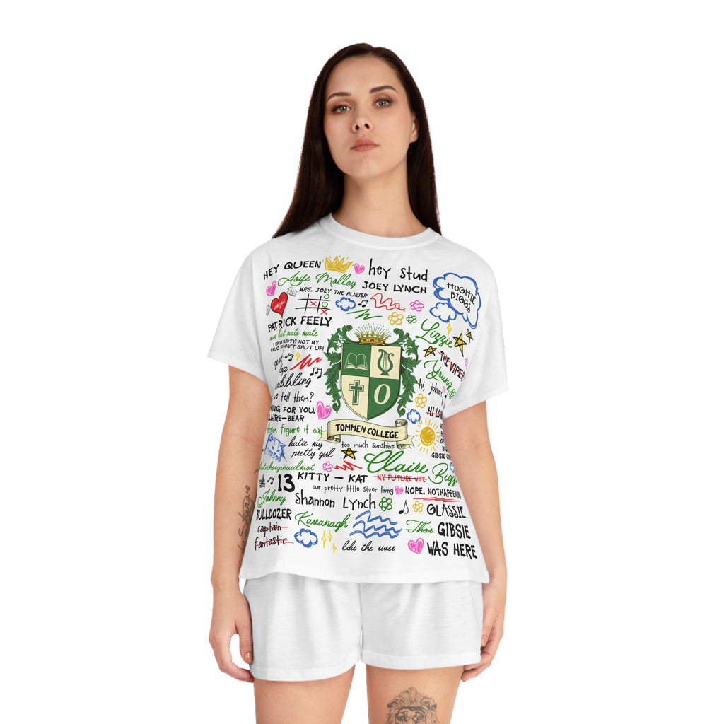 Women’s Pajama Set — 'For Keeps? For Keeps' Cozy Short Sleepwear with Playful Graphic Back