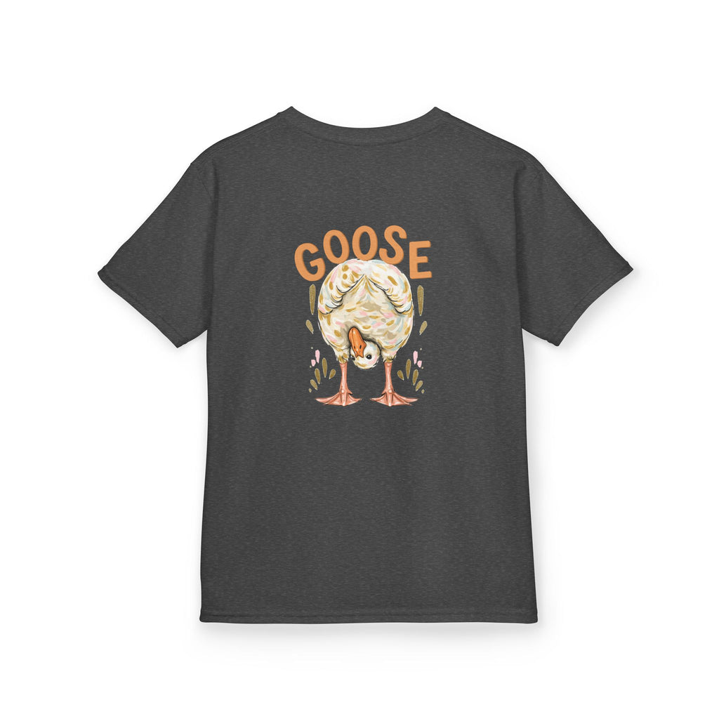 Kids Tee — Cute Duck & Goose Illustration ("Duck Duck" Front, "Goose" Back)