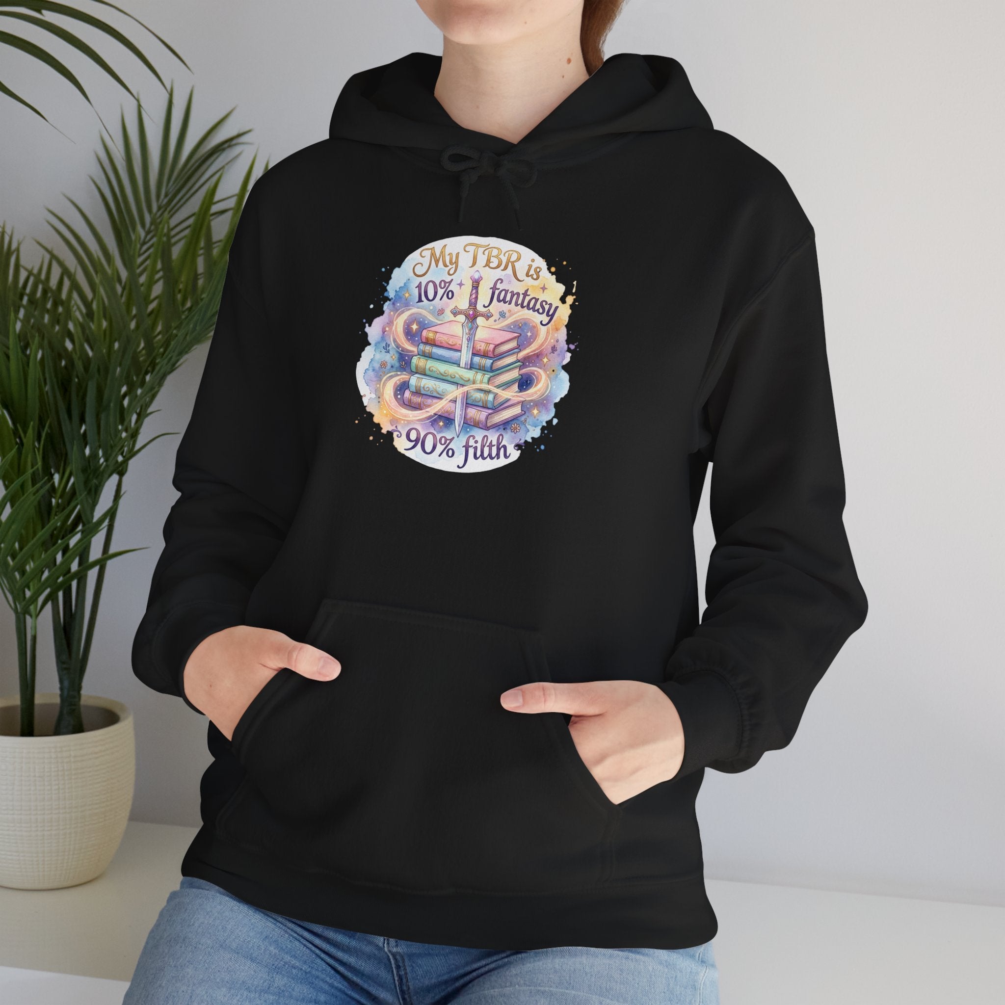 Hoodie — "My Tho is 40% Fantasy, 90% Fish" Colorful Nautical Graphic Hoodie
