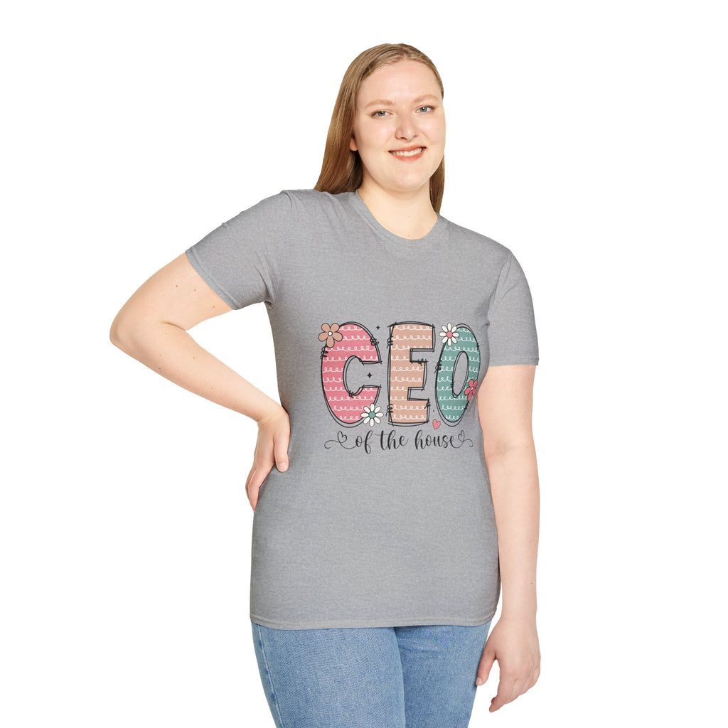 CEO of the House T-Shirt — Cute Pastel Mom/Wife Family Humor Tee