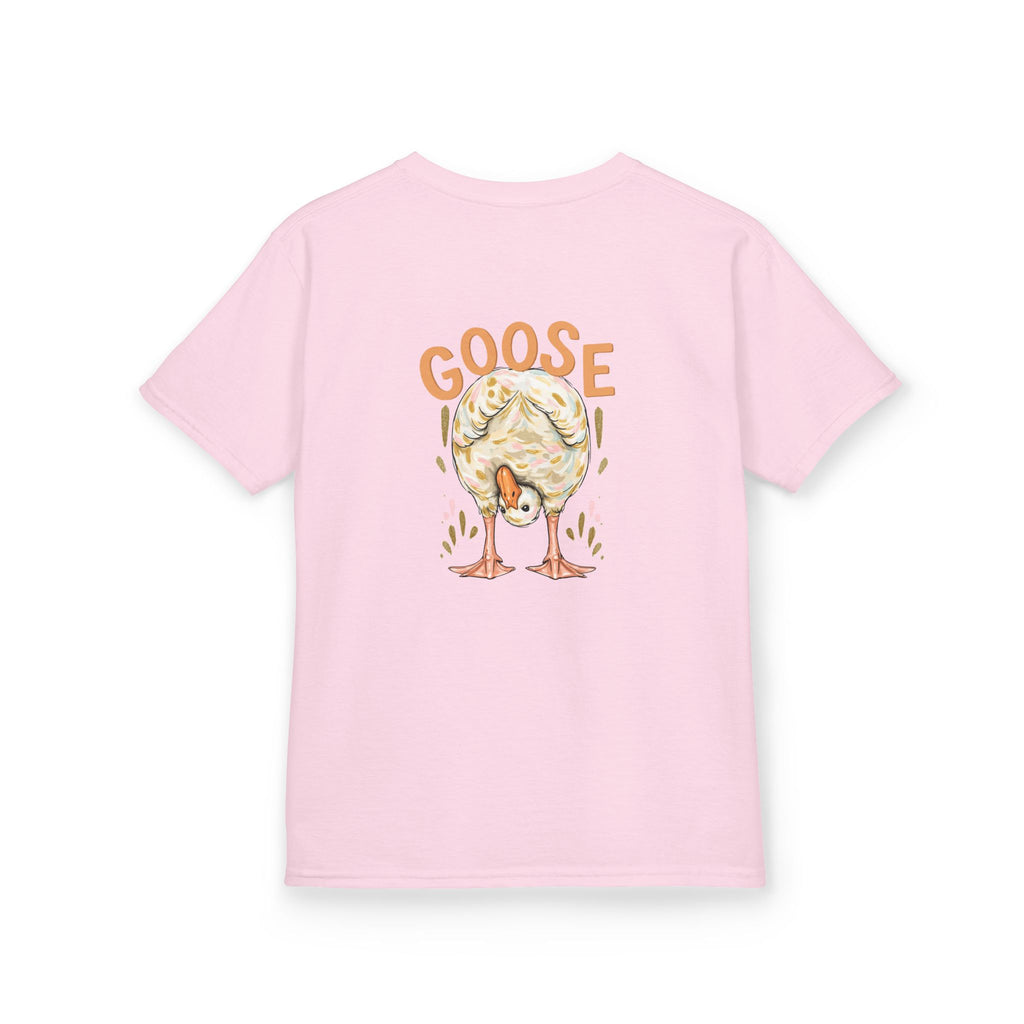 Kids Tee — Cute Duck & Goose Illustration ("Duck Duck" Front, "Goose" Back)