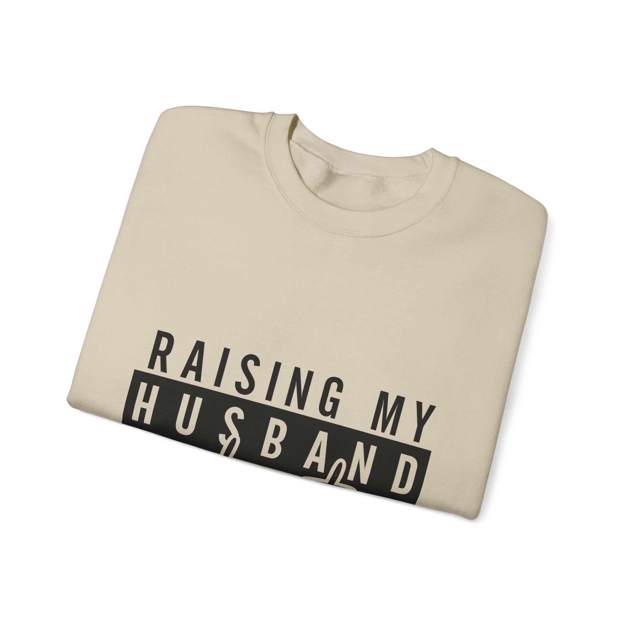 Raising My Husband Is Exhausting Sweatshirt – Funny Mama Crewneck for Tired Moms