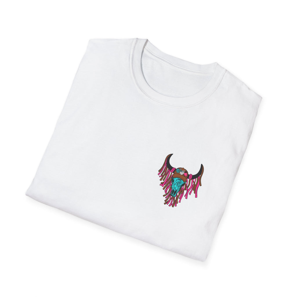 Double-sided Mama Mamas Cow Skull Graphic T-Shirt — Western Cowhide Retro Farmhouse Tee