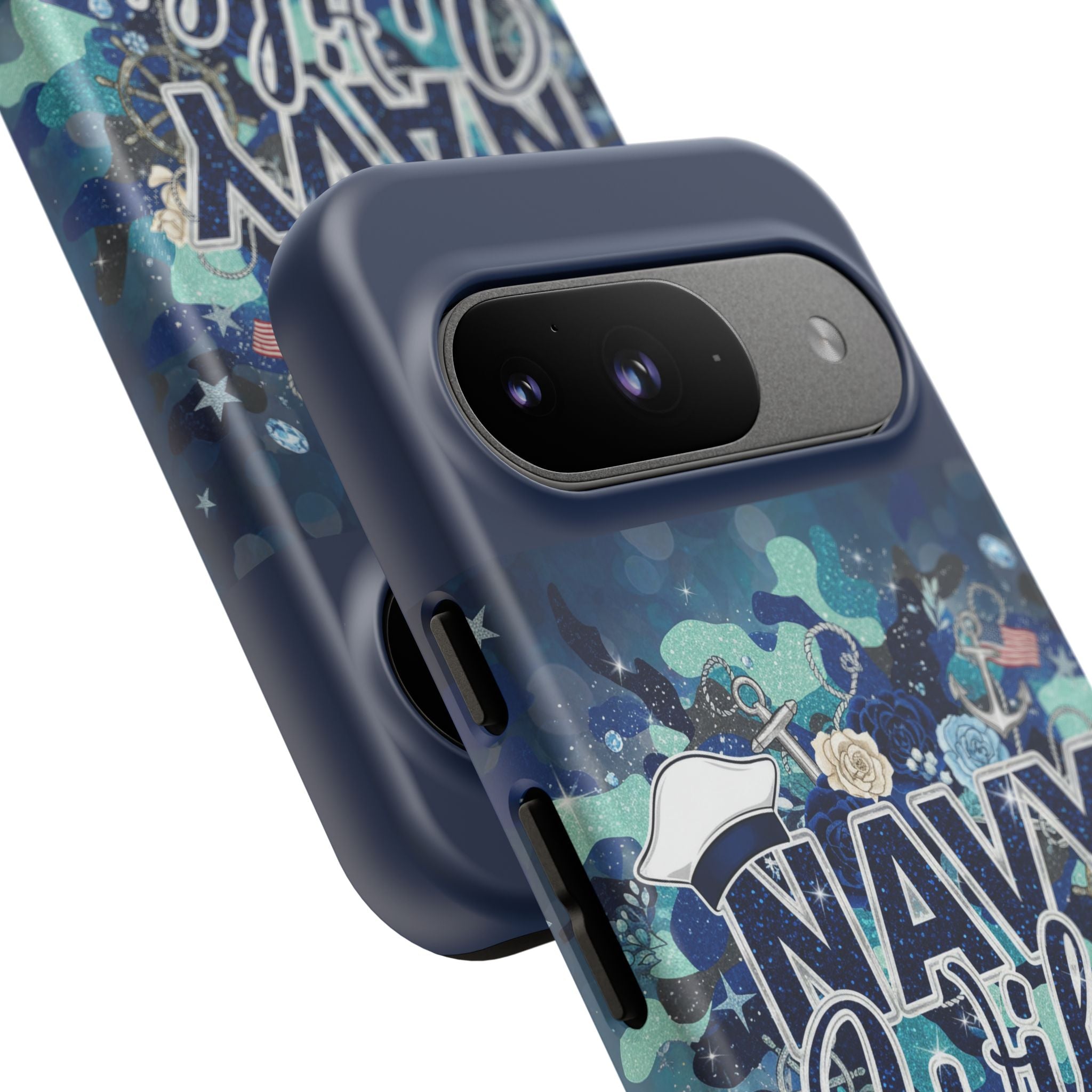Navy Wife Tough Phone Case — Camouflage Military Tribute Protective Cover