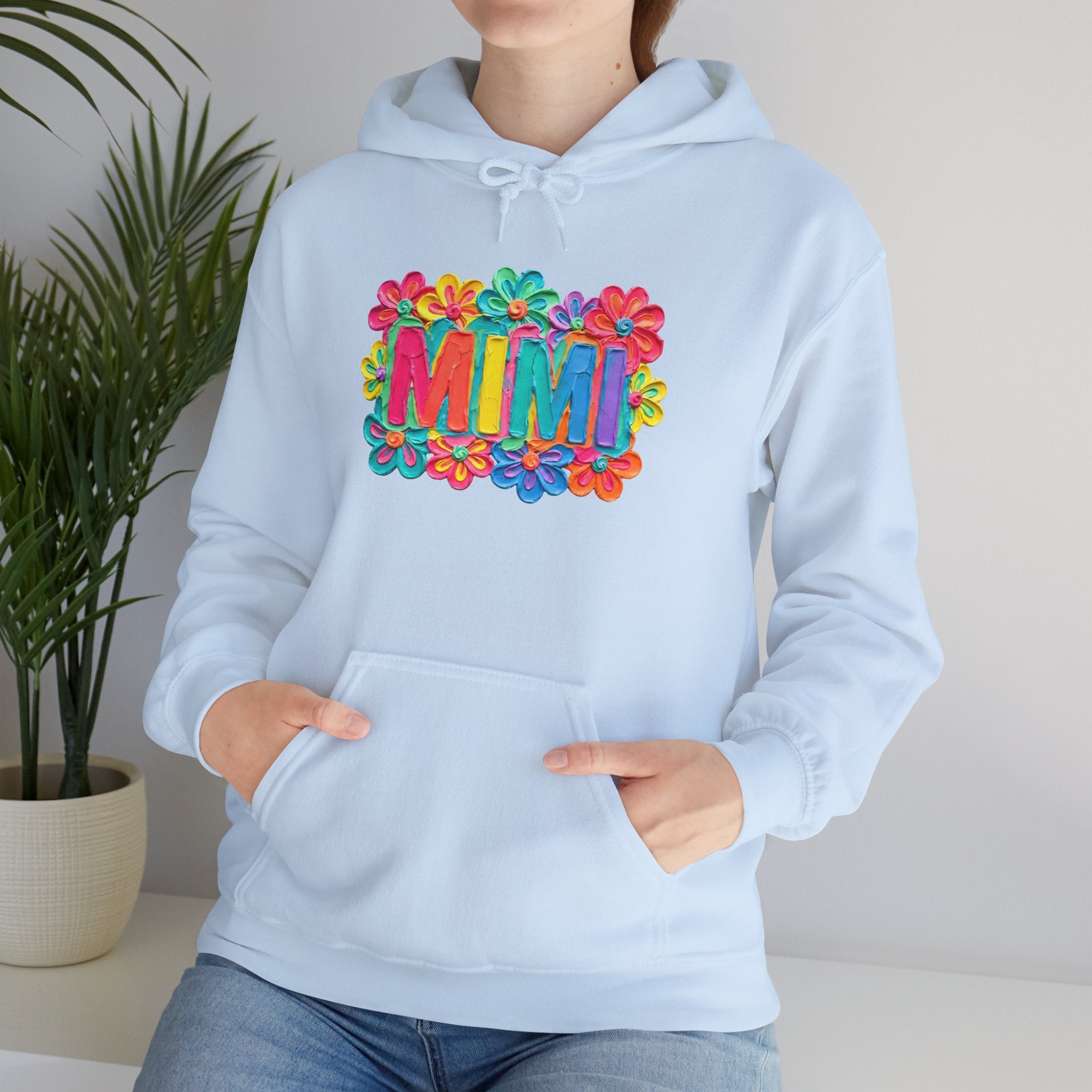 Mimi Floral Hoodie — Colorful Retro Flower Graphic Sweatshirt