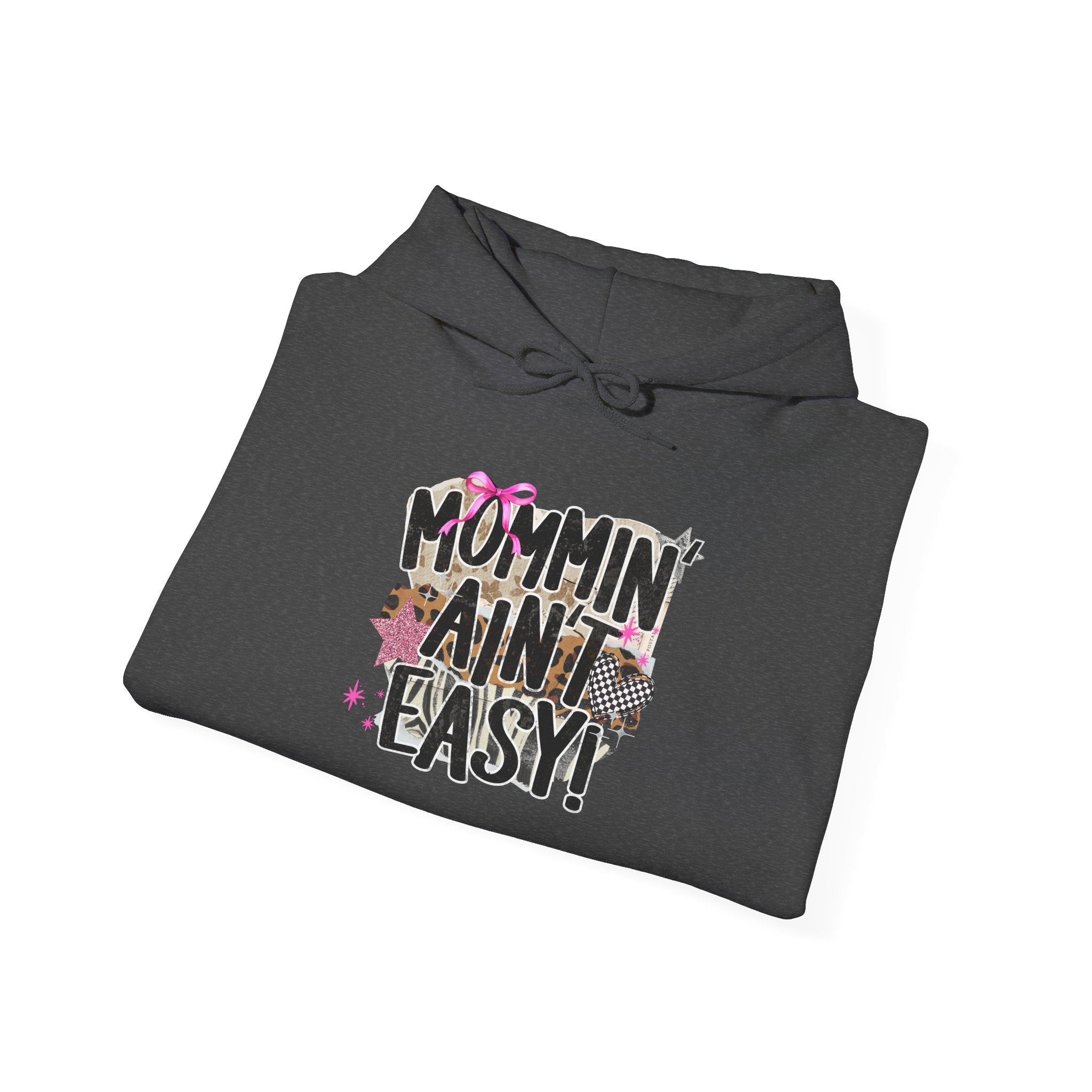 Mommin' Ain't Easy Hoodie — Funny Floral Mom Hooded Sweatshirt