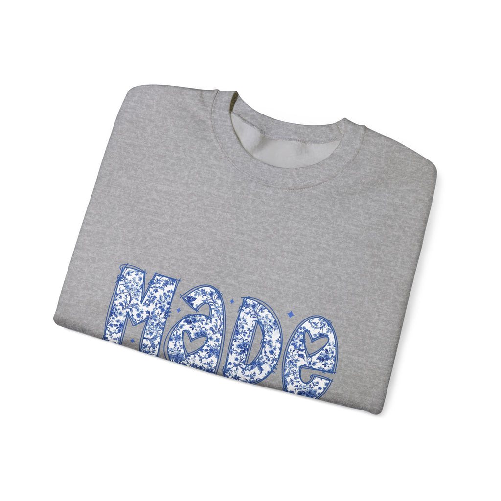 Sweatshirt — "Made for More" Floral Inspirational Crewneck