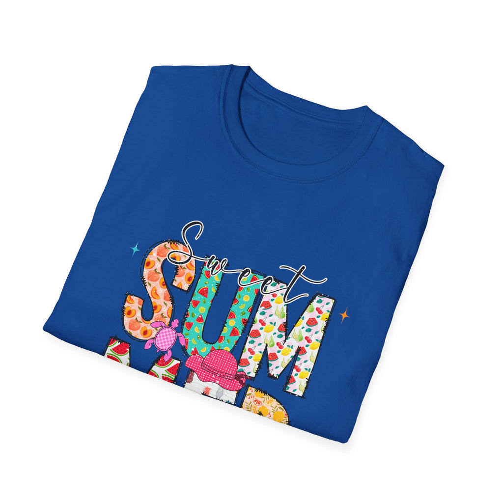Summer Time Graphic T-Shirt — Colorful Tropical Beach Design