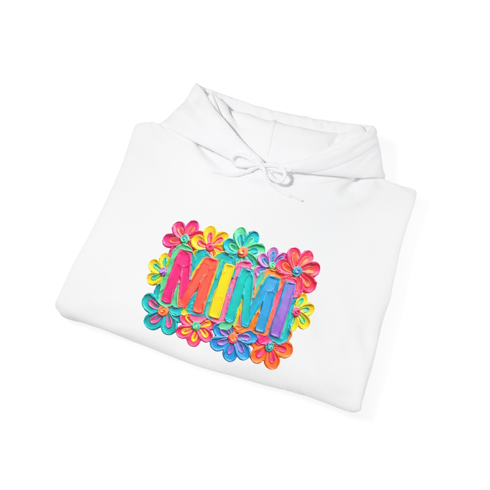 Mimi Floral Hoodie — Colorful Retro Flower Graphic Sweatshirt