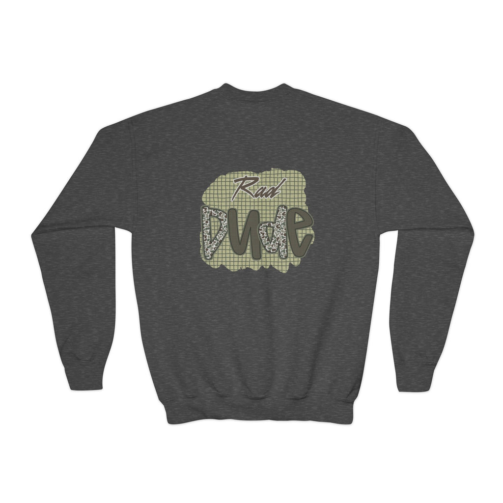 Rad Dude Youth Crewneck Sweatshirt — Graphic Streetwear Pullover