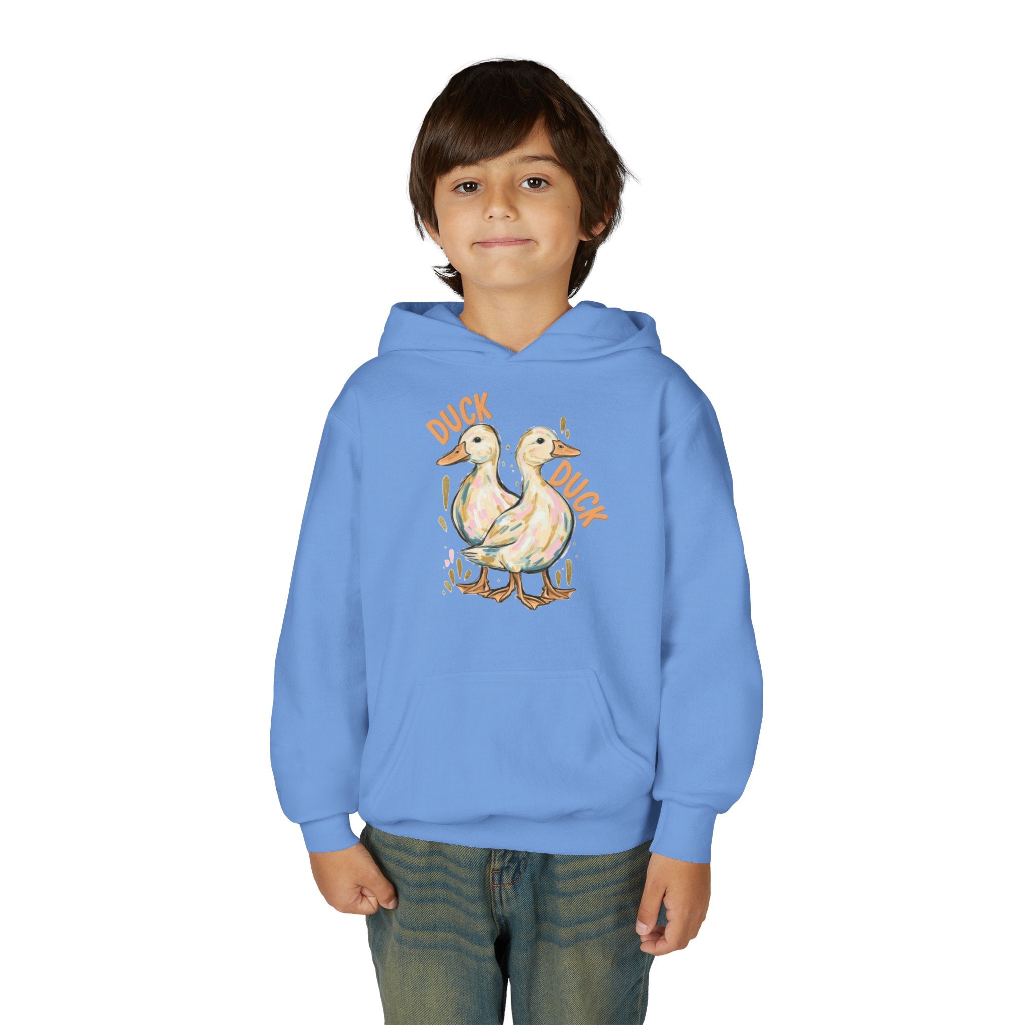 Youth Hoodie — Cute 'Duck Duck Goose' Watercolor Ducks Pullover