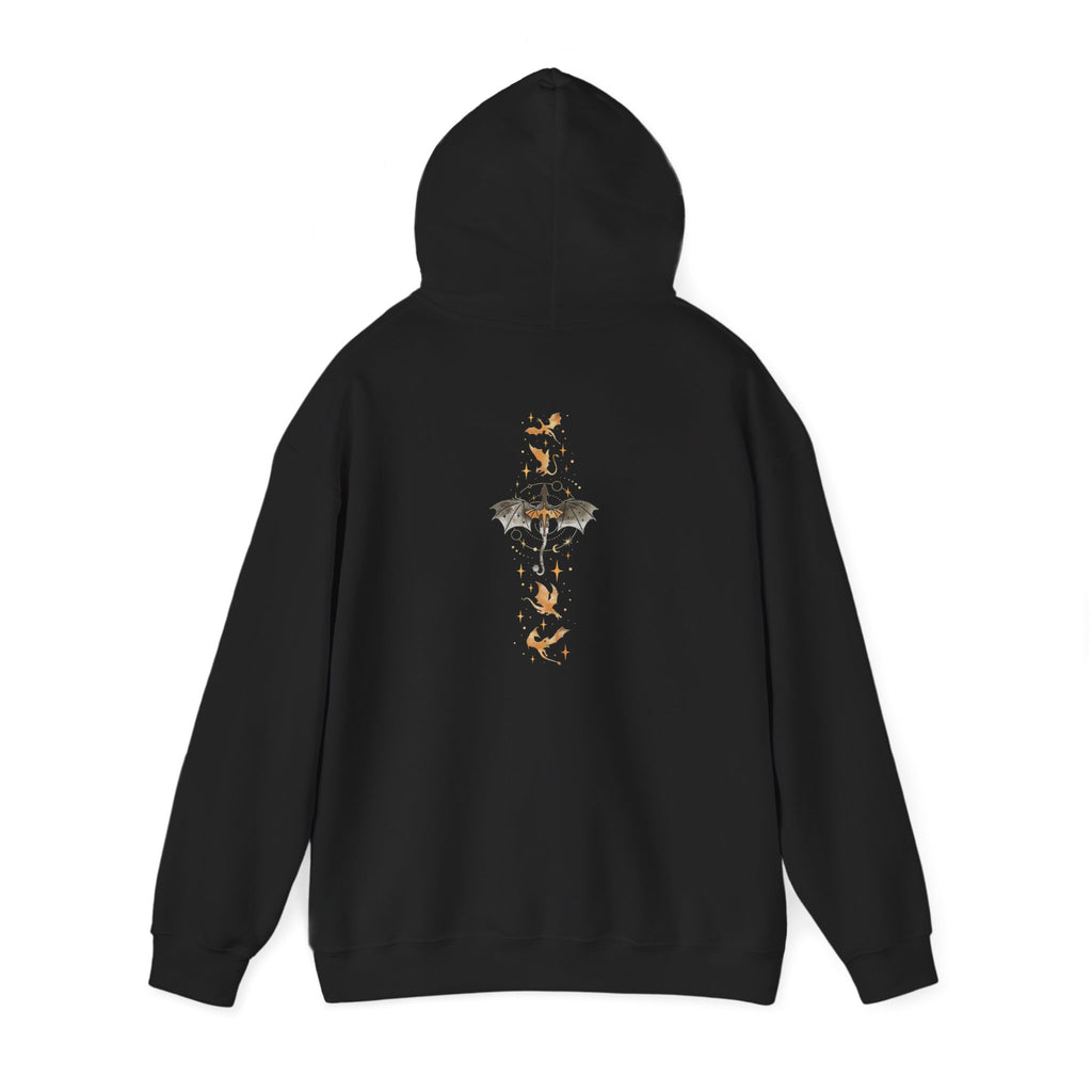 Bookish Bat Hoodie — Vintage Flying Books Graphic Pullover