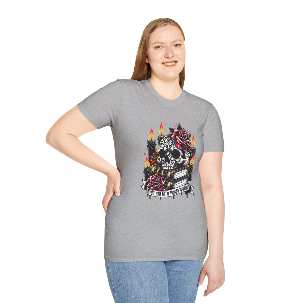 Skull & Roses Tee — 'You Had Me at Forever' Gothic Graphic T-Shirt