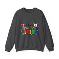 Teacher Crewneck Sweatshirt — “I Teach Au-some Kids” Colorful Autism Awareness Design