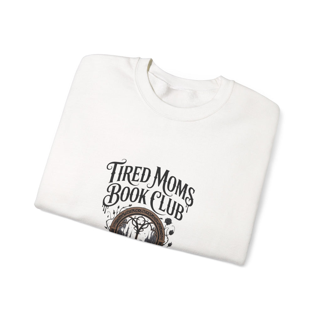 Tired Moms Book Club Sweatshirt — Cozy Reading Crewneck for Booklover Moms