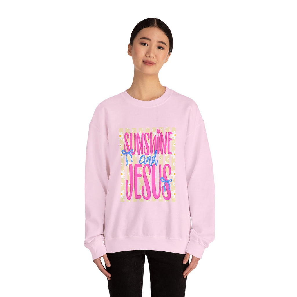 Sunshine and Jesus Sweatshirt - Christian Faith Crewneck