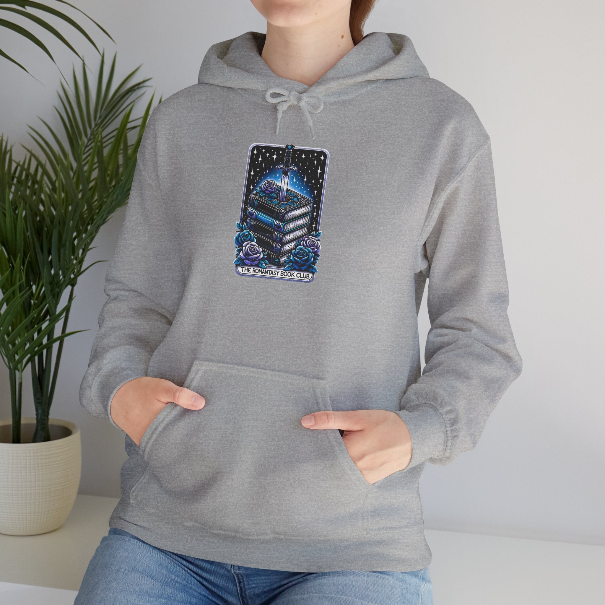 Celestial Books Hoodie — 'Read Between the Stars' Night Sky Book Lover Sweatshirt