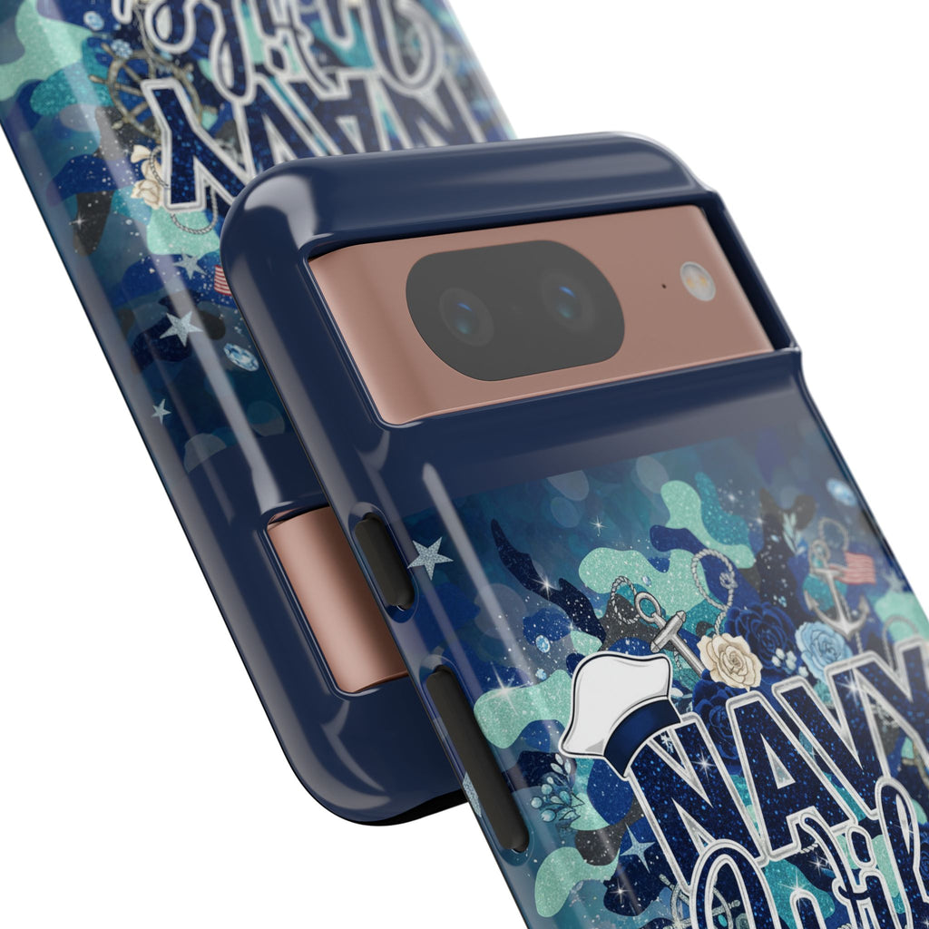 Navy Wife Tough Phone Case — Camouflage Military Tribute Protective Cover