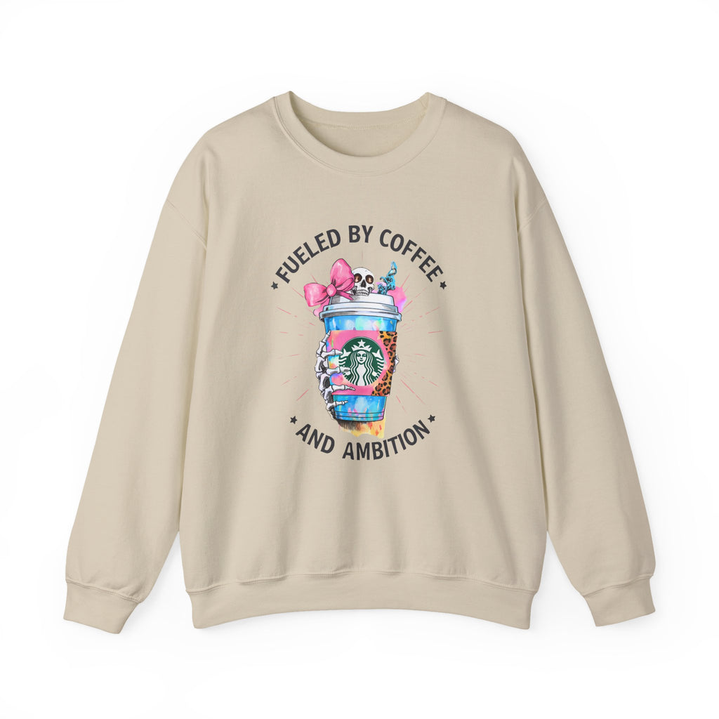 Coffee & Ambition Sweatshirt — Fueled By Coffee Graphic Crewneck