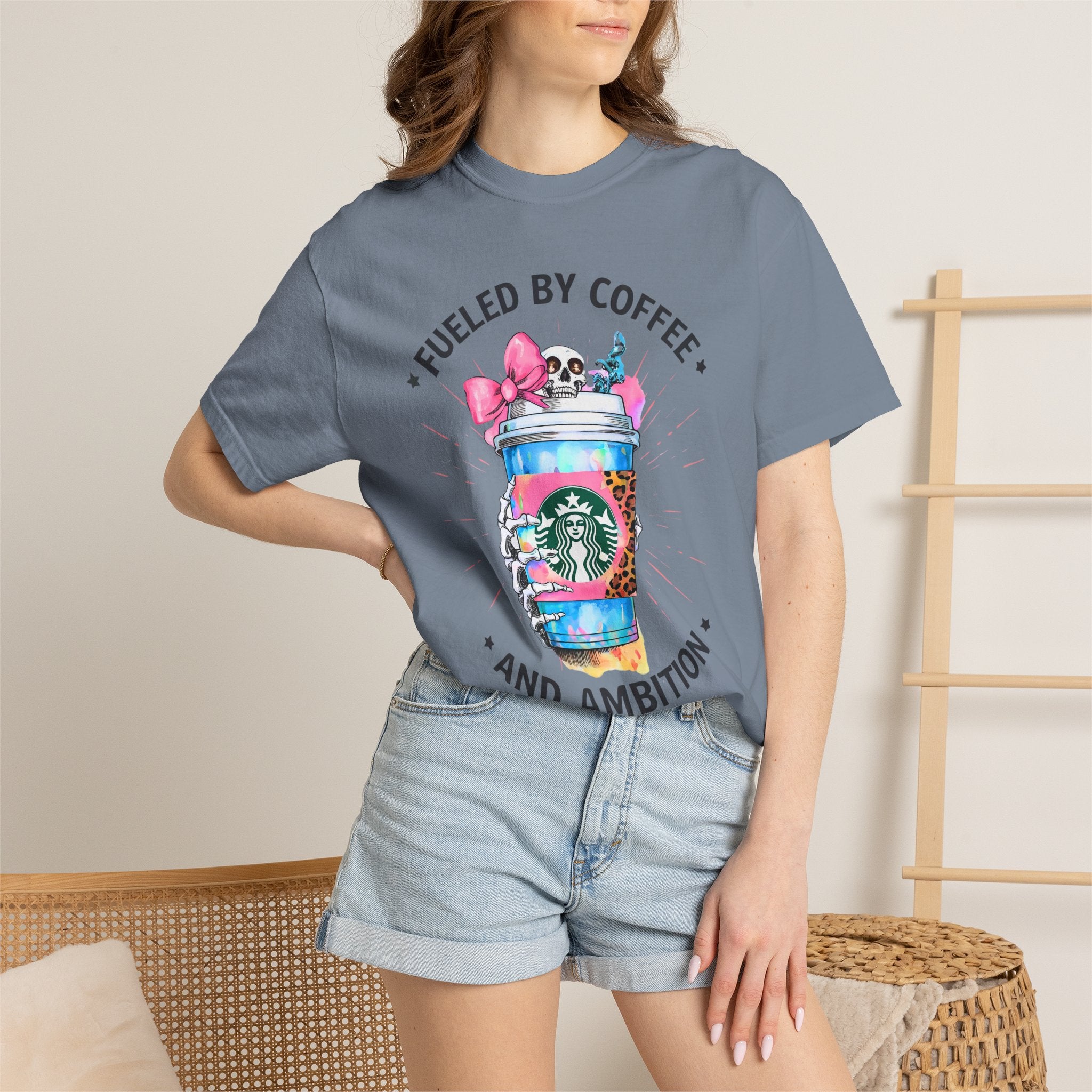 Fueled by Coffee and Ambition Graphic T-Shirt