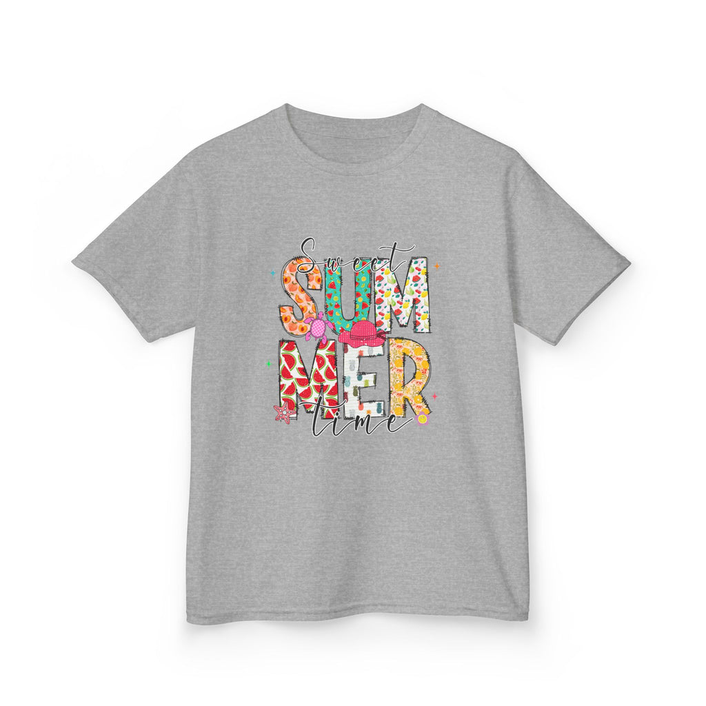 Kids Summer Vibes Tee — Colorful Floral "Summer Time" Graphic Shirt