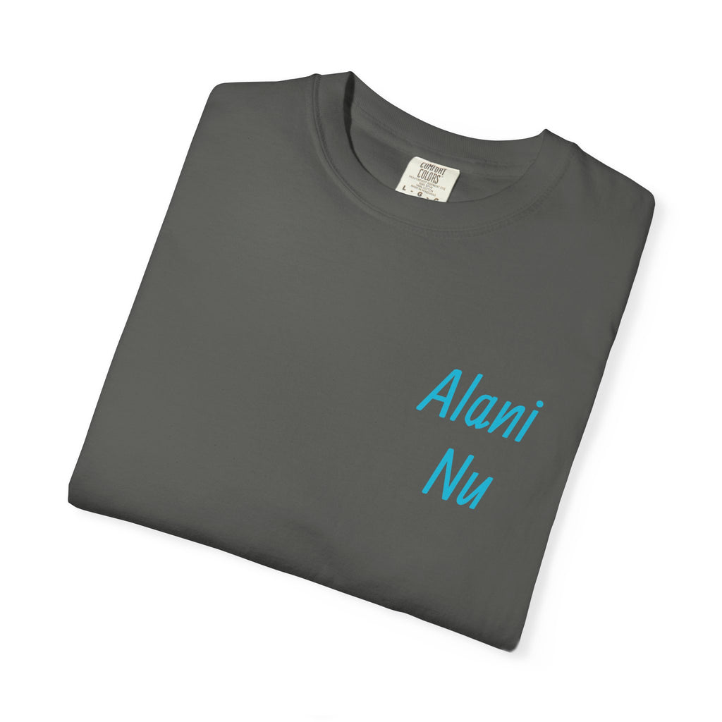 Good Vibes Graphic T-Shirt — 'Alani Nu' Chest Text, Pink Disco Back Design