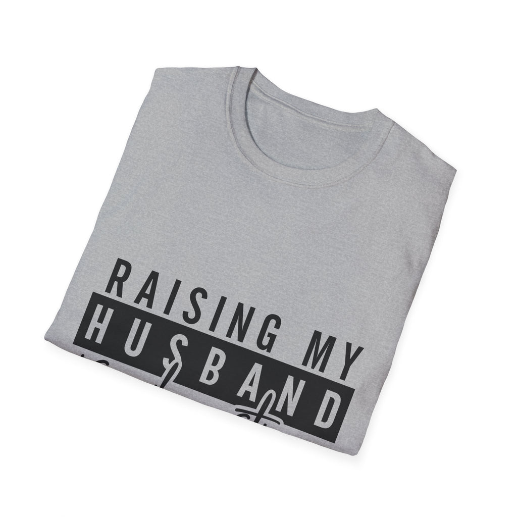 T-Shirt — “Raising My Husband Is Exhausting” Funny Mom Shirt | Motherhood Humor Gift