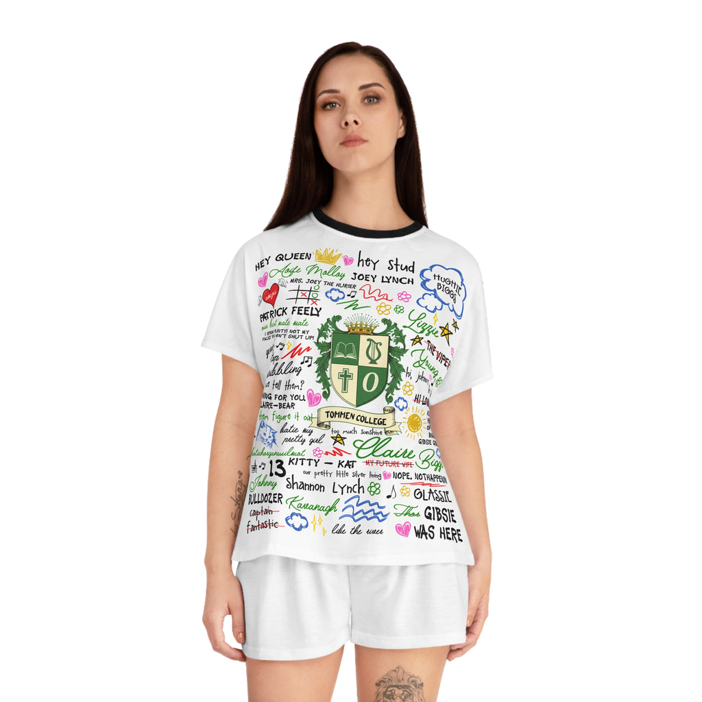 Women’s Pajama Set — 'For Keeps? For Keeps' Cozy Short Sleepwear with Playful Graphic Back