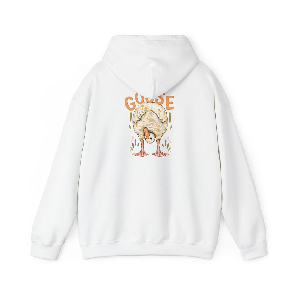 Duck & Goose Hoodie — Cute Waterfowl Graphic Pullover ("Duck Duck" Front, "Goose" Back)